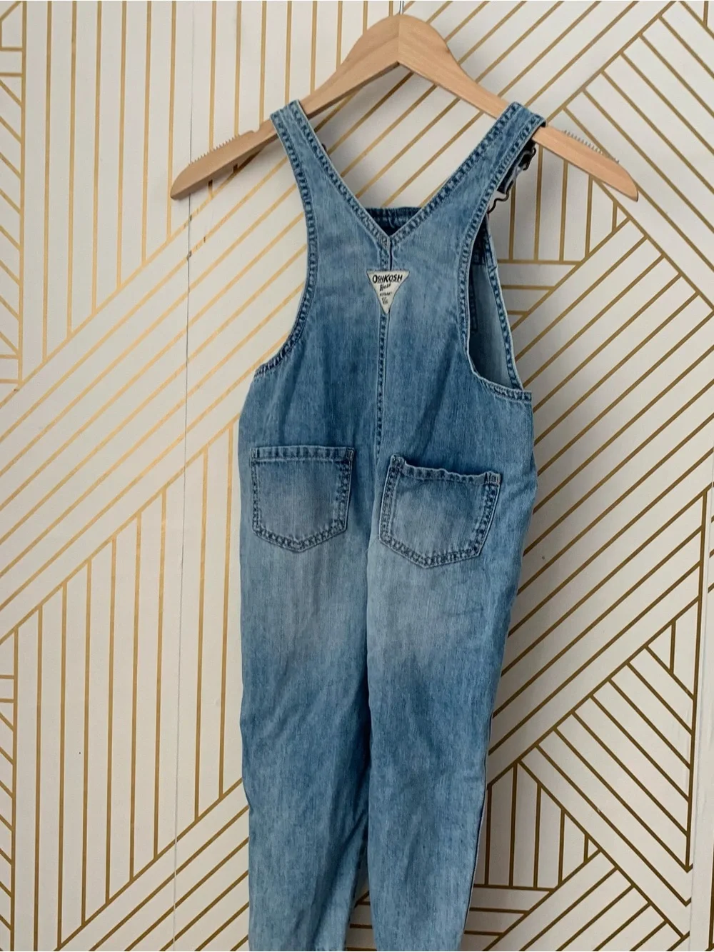 OshKosh B'gosh vintage 100% Cotton  Vestbak Overall Denim Jeans overalls 4T